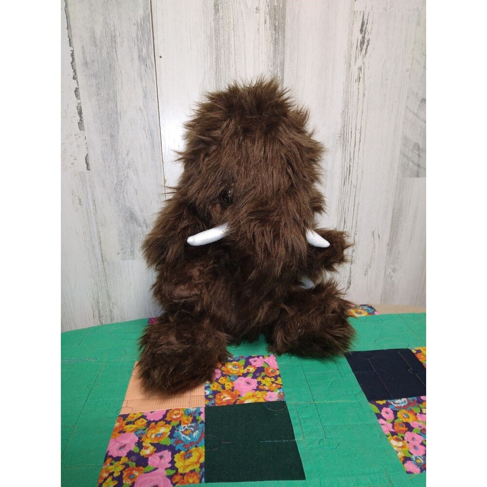 Dan Dee Woolly MAMMOTH Plush Stuffed Animal Sitting Down 13" Corduroy Ears